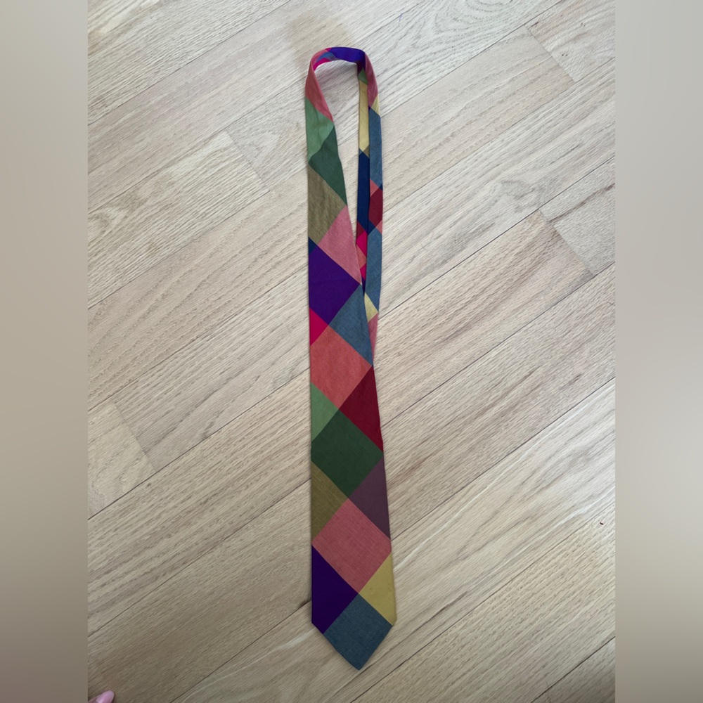 Colorful Geometric Pattern Tie - Picture 3 of 4